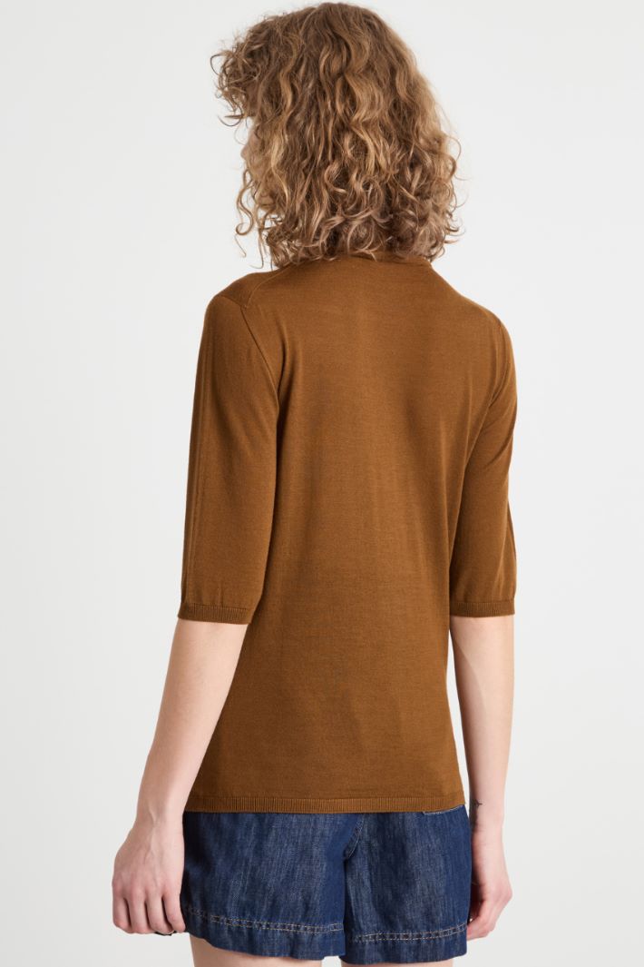 Roll neck jumper with three-quarter sleeves Intrend - 4