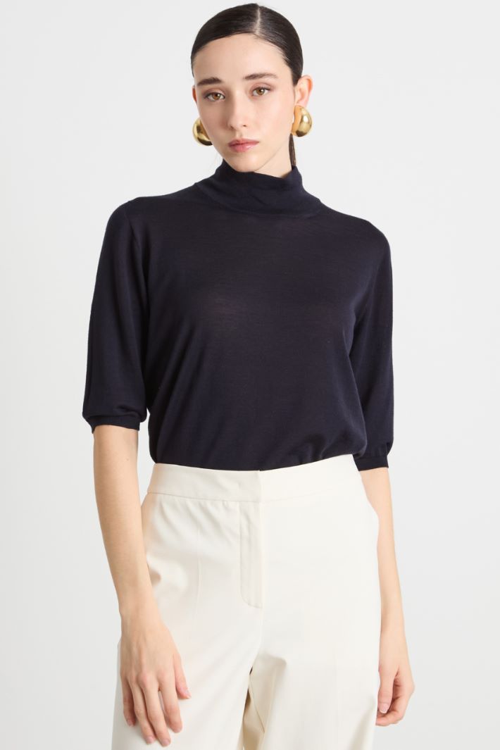 Roll neck jumper with three-quarter sleeves Intrend - 2