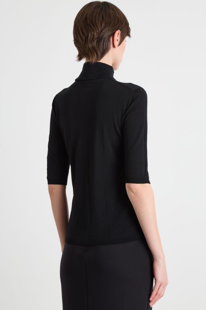 Roll neck jumper with three-quarter sleeves Intrend - 4