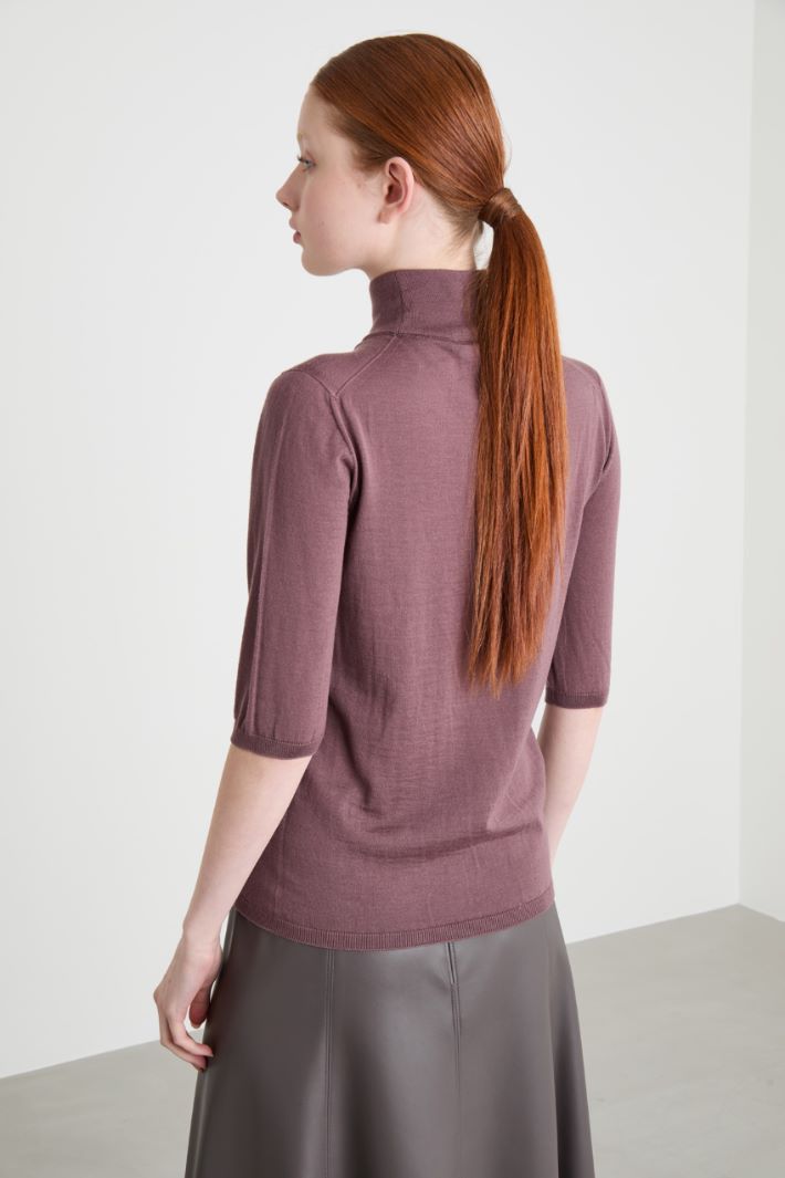 Roll neck jumper with three-quarter sleeves Intrend - 4