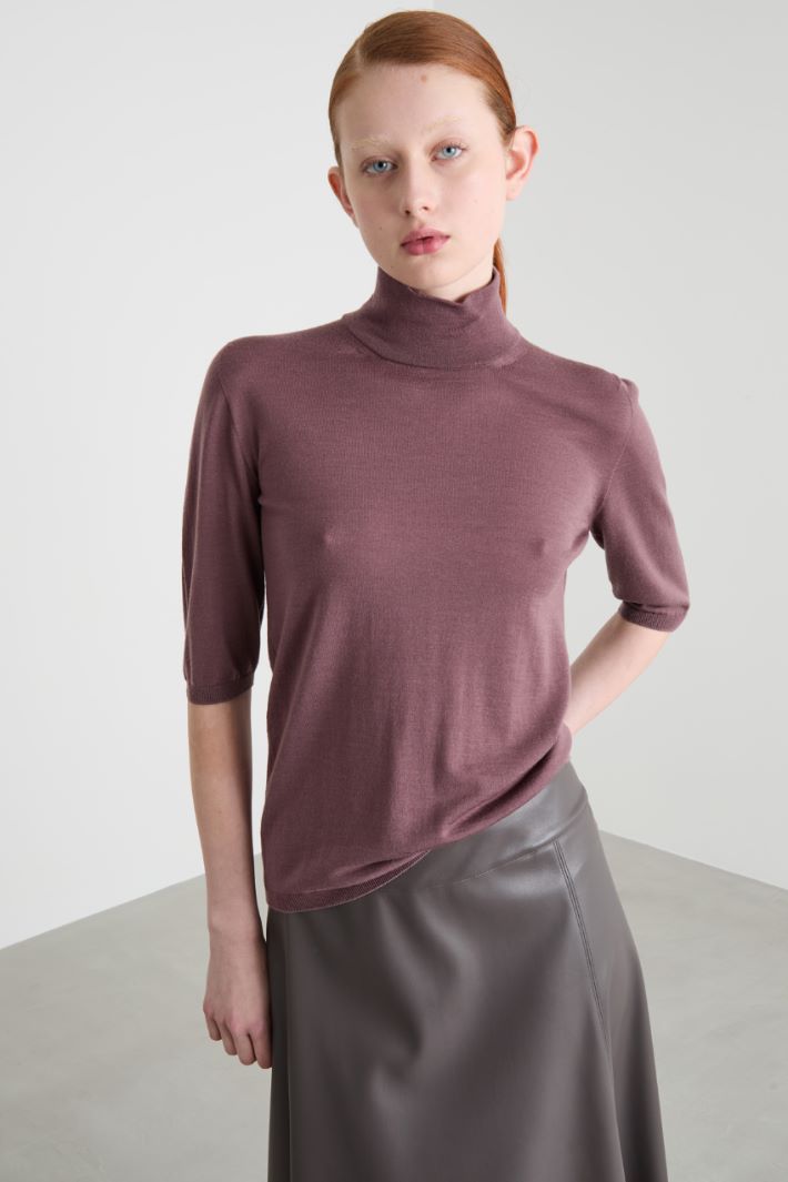 Roll neck jumper with three-quarter sleeves Intrend - 2