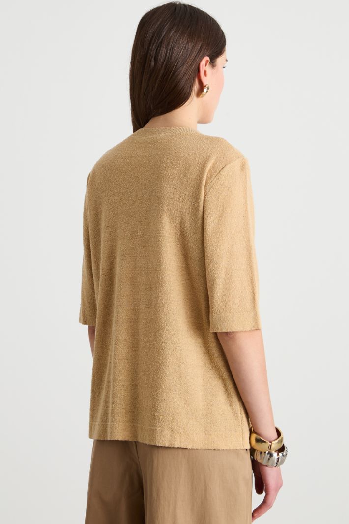 Short-sleeved knit top Intrend - 4