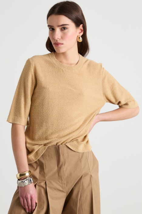 Short-sleeved knit top Intrend