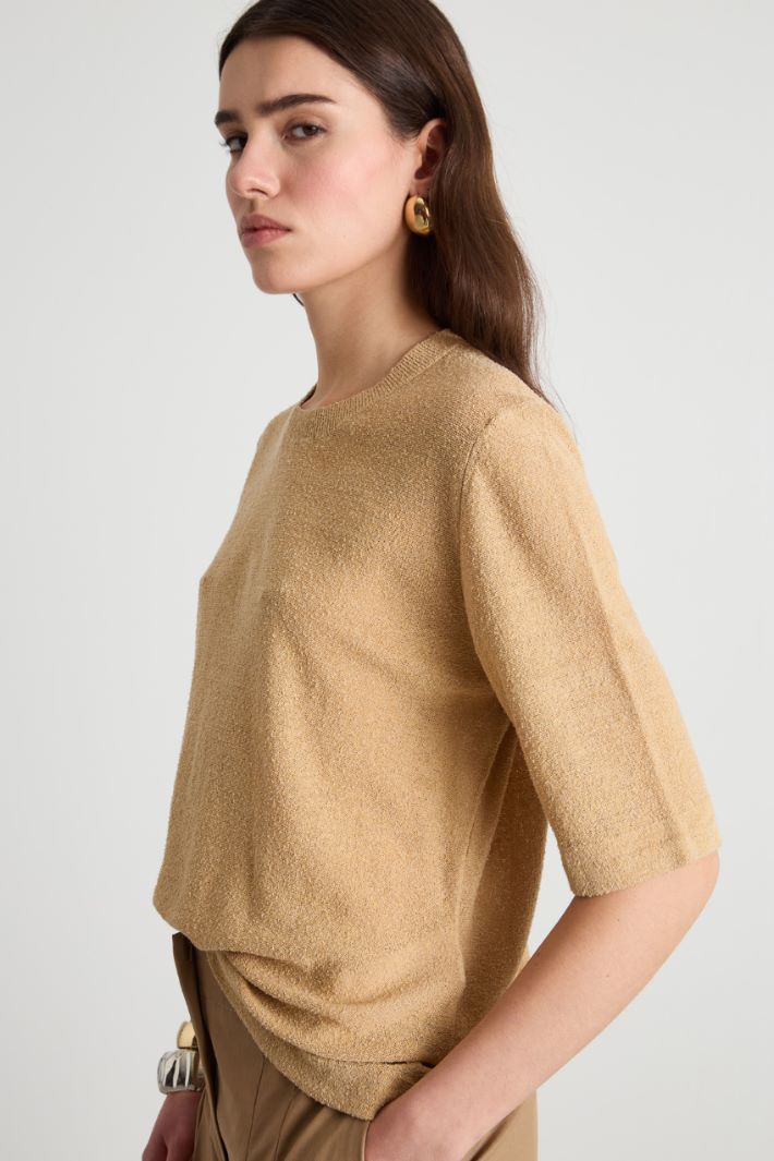 Short-sleeved knit top Intrend - 3