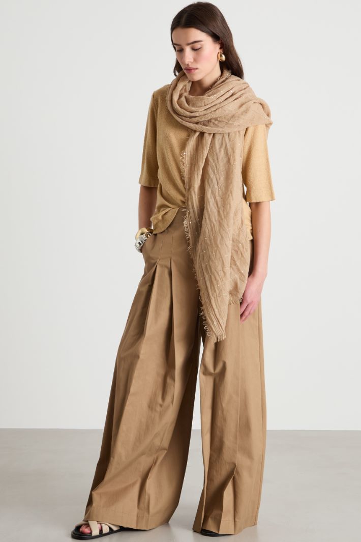 Short-sleeved knit top Intrend