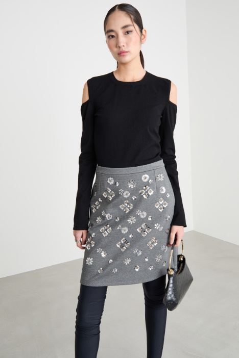 Cut-out shoulder jumper Intrend