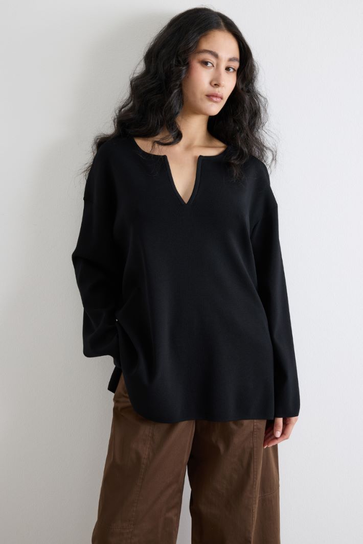 Maglia in viscosa crepe Intrend - 2
