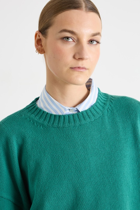 Maglia con maniche a spalla scesa