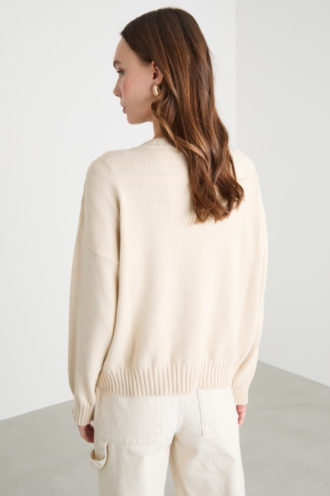 Maglia con maniche a spalla scesa