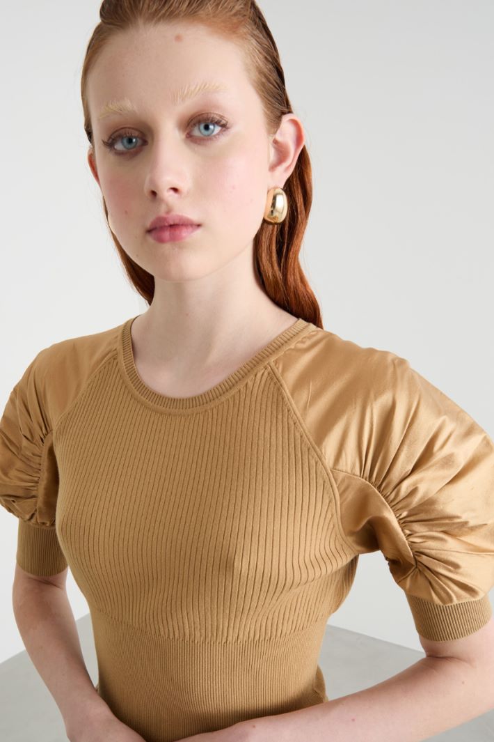 Balloon-sleeve knit top Intrend - 3