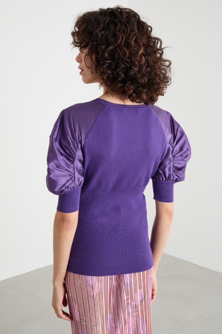 Balloon-sleeve knit top Intrend - 4