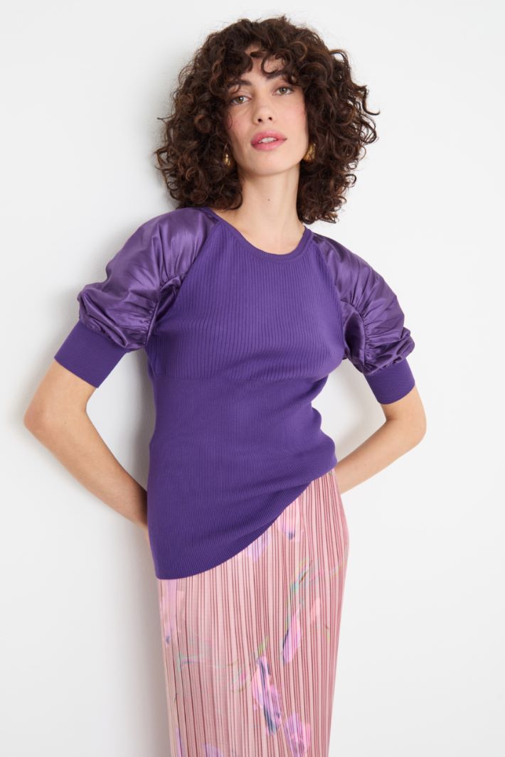 Balloon-sleeve knit top Intrend - 2