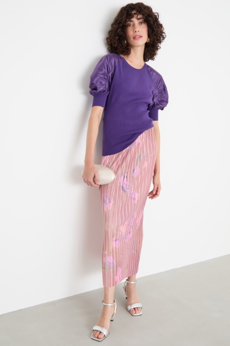 Balloon-sleeve knit top Intrend