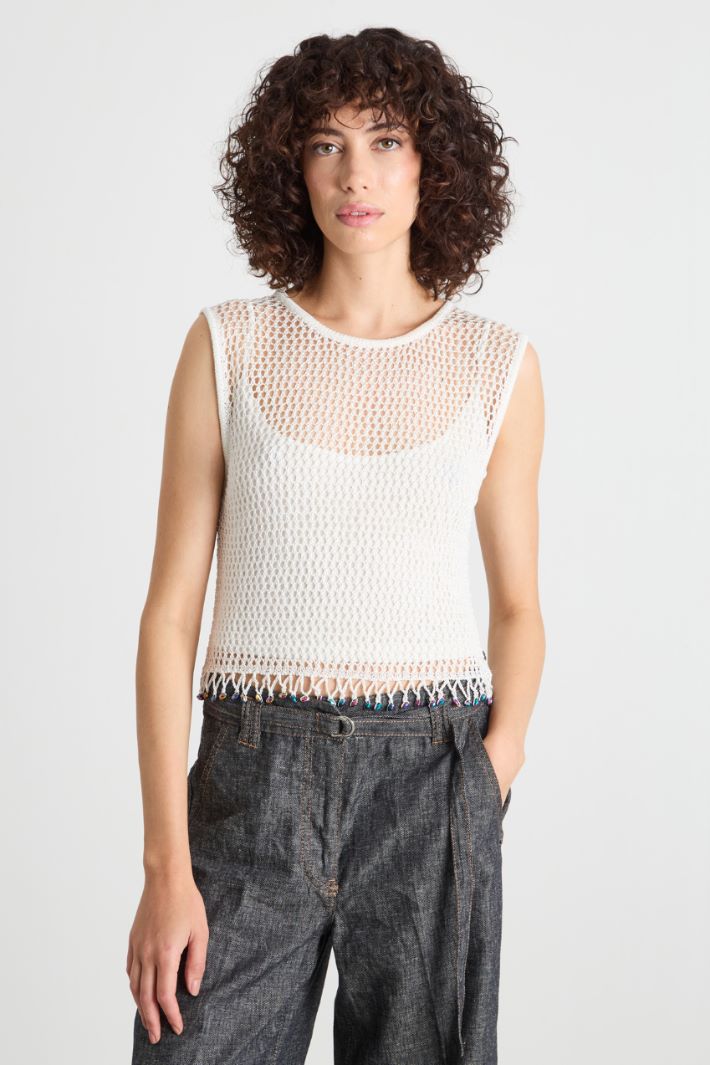 Mesh-knit top Intrend - 2