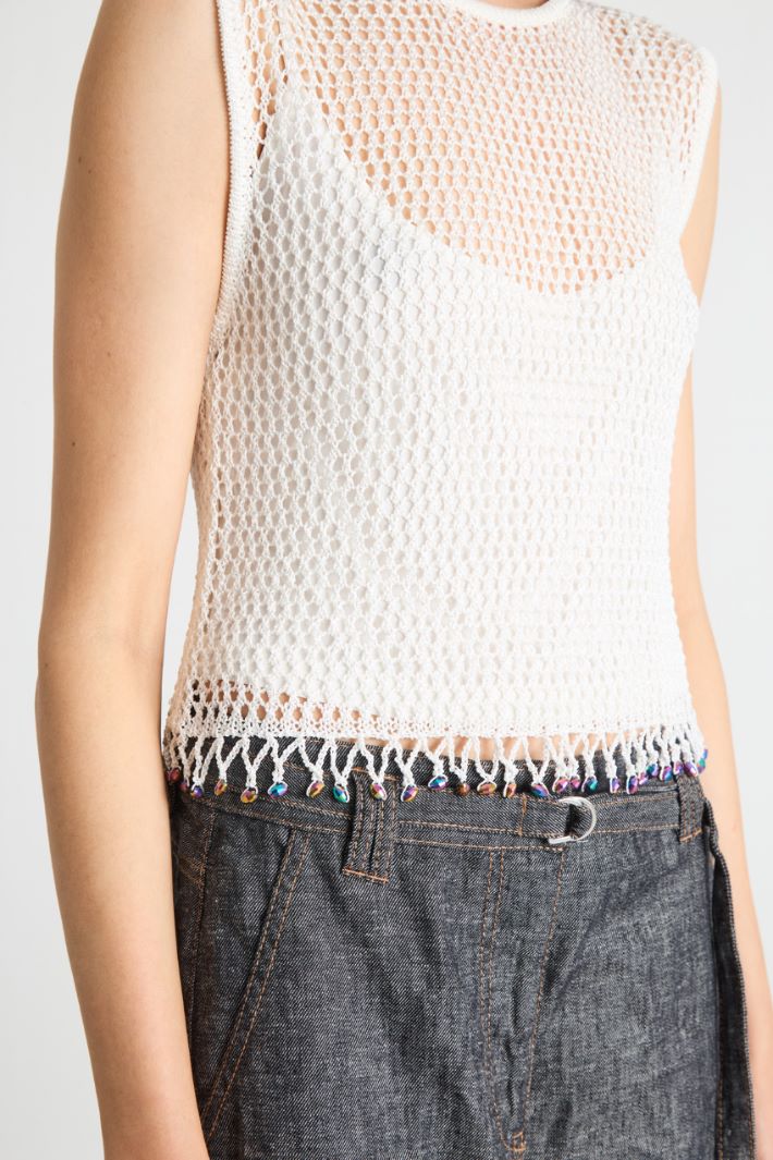 Mesh-knit top Intrend - 3