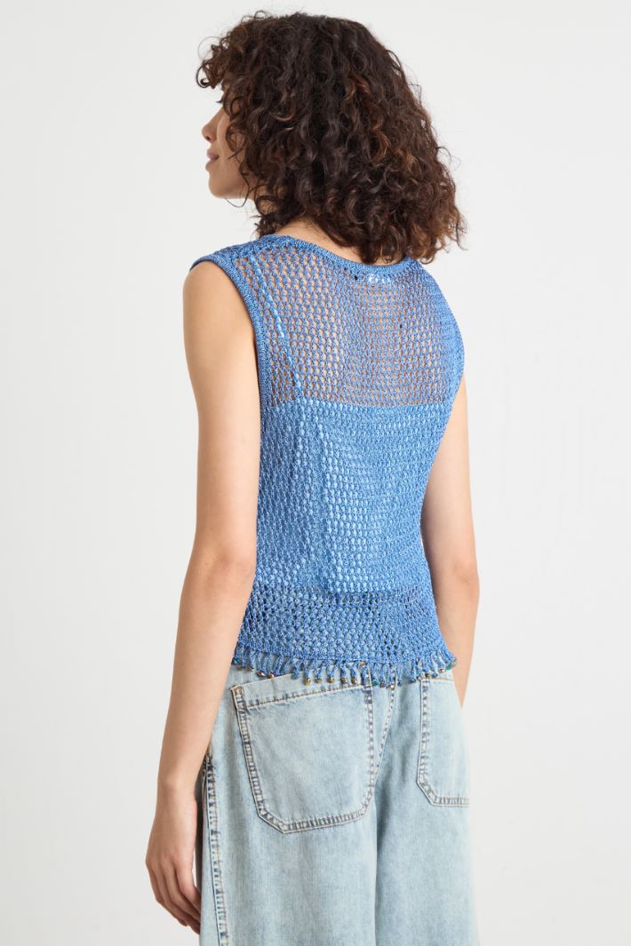 Mesh-knit top Intrend - 4
