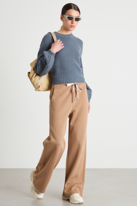 Voluminous-sleeve cropped jumper Intrend