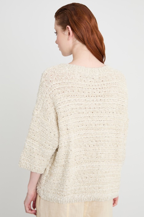 Maglia boxy con manica tre quarti