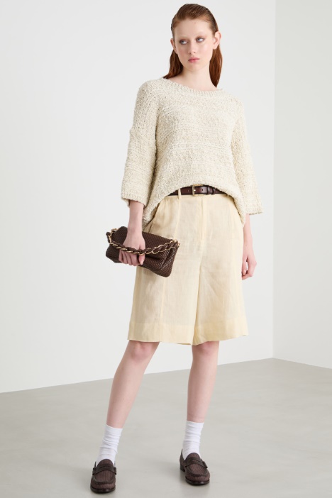 Boxy three-quarter-sleeve knit Intrend
