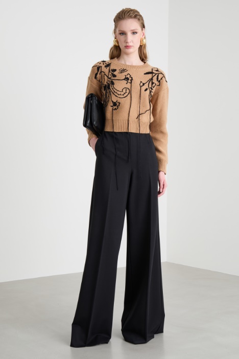 Embroidered slim-fit jumper Intrend