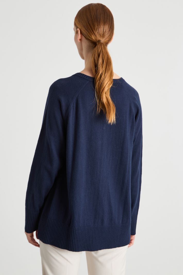 Jumper with Raglan Button Detail Intrend - 4