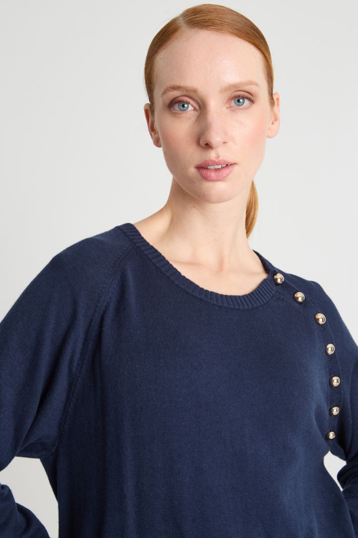 Jumper with Raglan Button Detail Intrend - 3