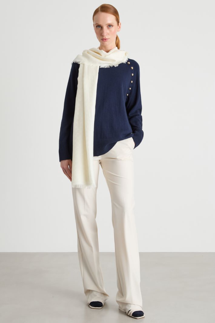 Jumper with Raglan Button Detail Intrend