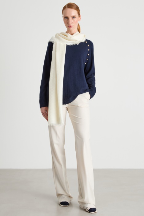 Jumper with Raglan Button Detail Intrend