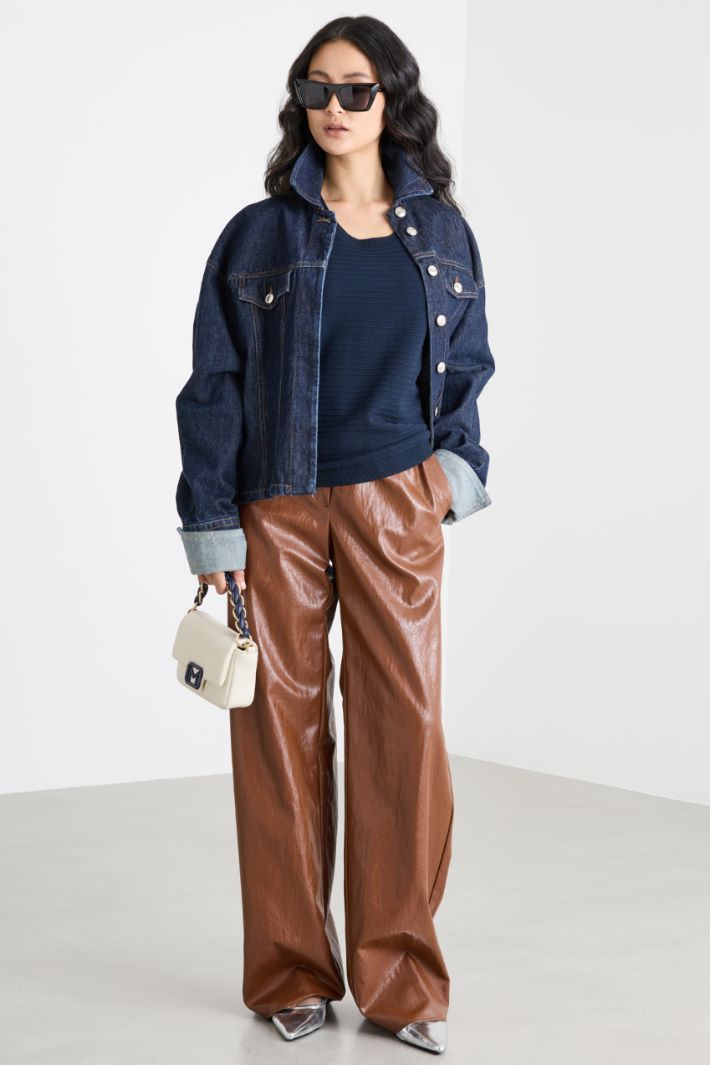 Scoop-neck stretch jumper Intrend