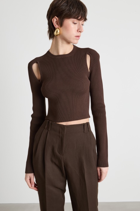 Cropped cut-out jumper Intrend