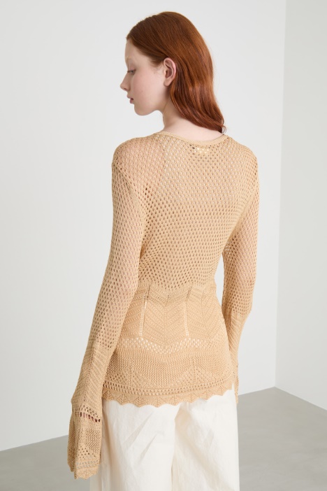 Maglia aderente traforata