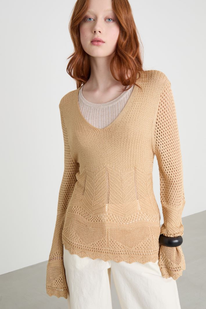 Fitted open-knit top Intrend - 2