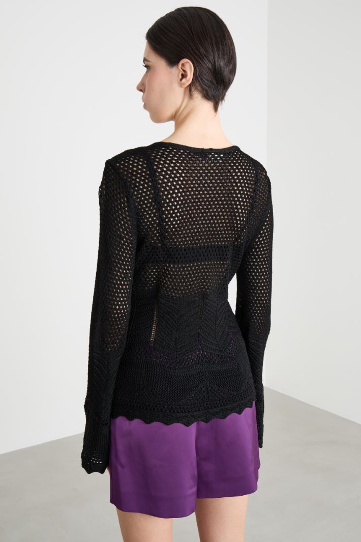 Maglia aderente traforata Intrend - 4