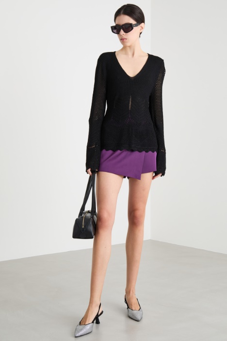 Maglia aderente traforata Intrend