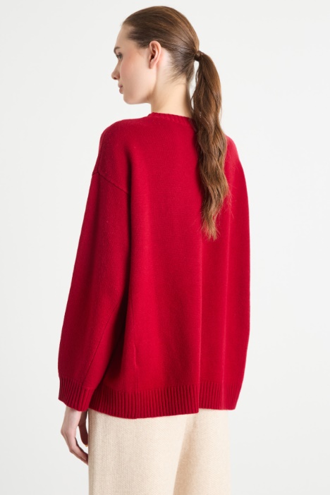 Jersey oversize con motivo flocado