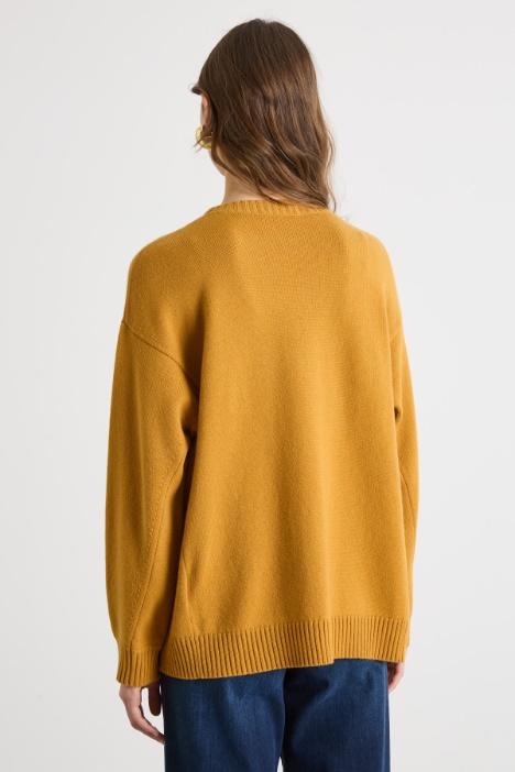 Maglia oversize con motivo floccato