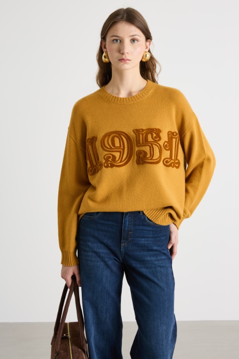 Jersey oversize con motivo flocado Intrend