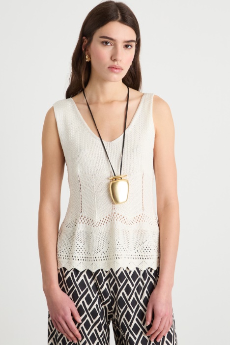 Pointelle-knit top Intrend