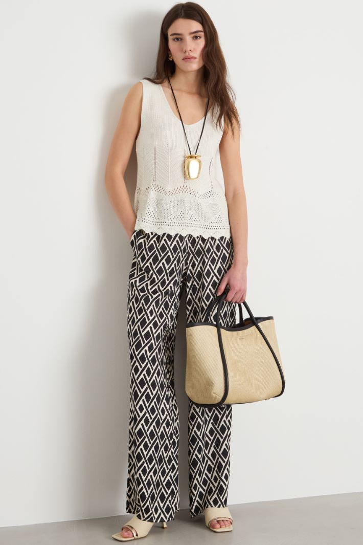 Top in maglia traforata Intrend