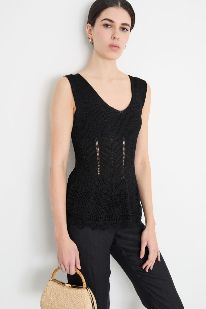 Pointelle-knit top Intrend - 2