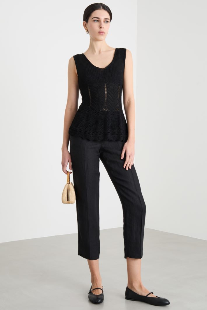 Pointelle-knit top Intrend