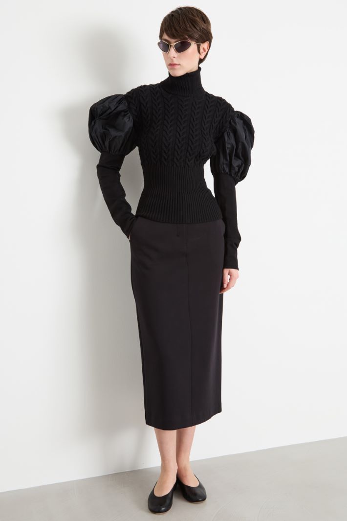 Taffeta-sleeve jumper Intrend