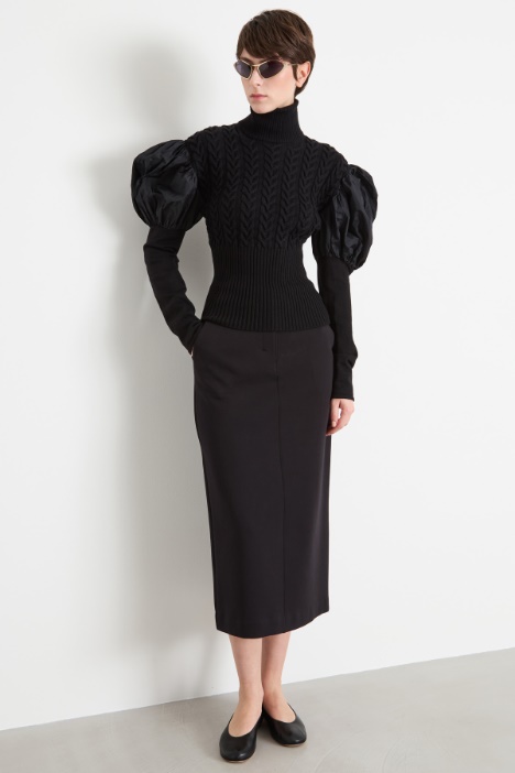 Taffeta-sleeve jumper Intrend