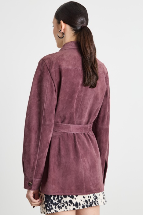 Chaqueta de napa con cinturón