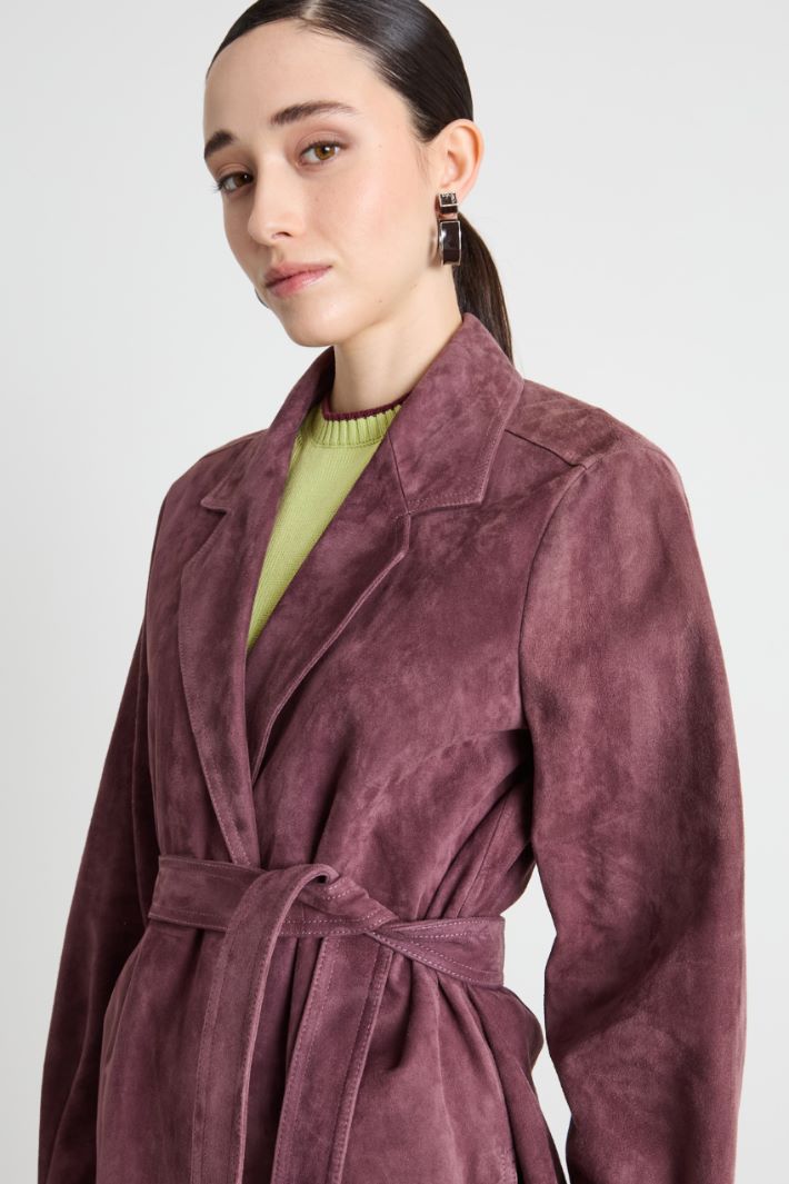 Giacca in pelle con cintura Intrend - 3