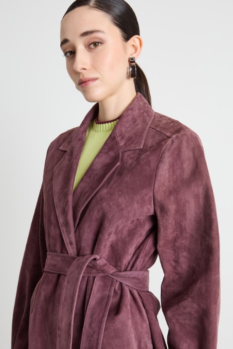 Chaqueta de napa con cinturón