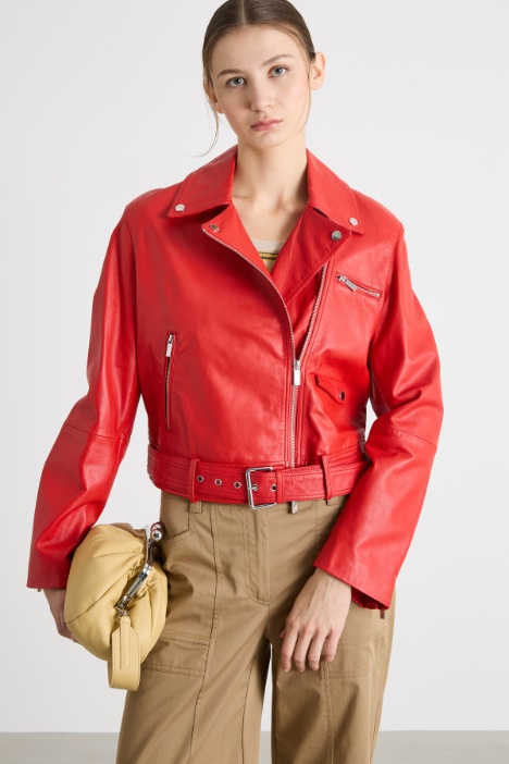 Leather biker jacket Intrend