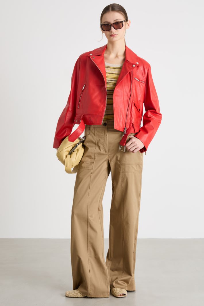 Leather biker jacket Intrend