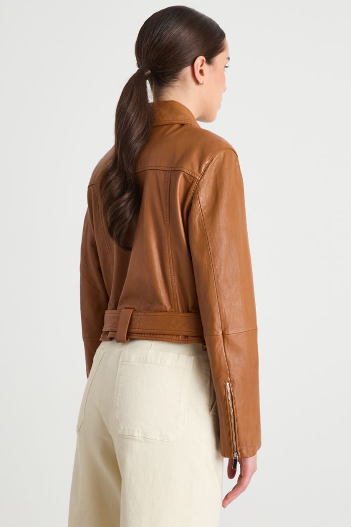 Giacca chiodo in pelle Intrend - 4