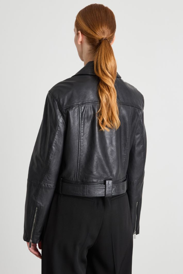 Giacca chiodo in pelle Intrend - 4